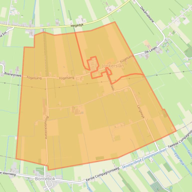 Kaartafbeelding, ingezoomd op postcodegebied 8403.