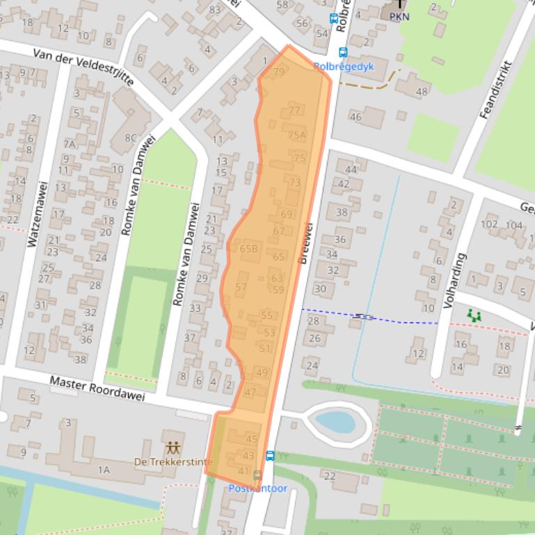 Kaart van postcodegebied 8406EC.