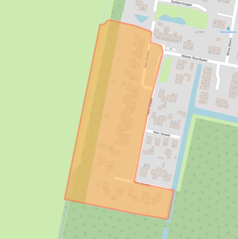 Kaart van postcodegebied 8406EW.