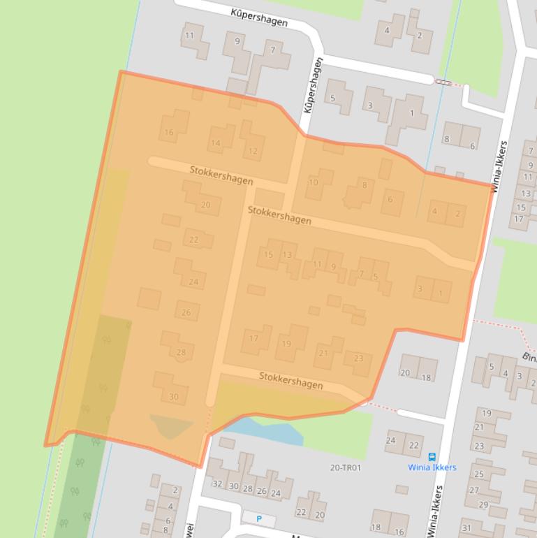 Kaart van postcodegebied 8406GA.