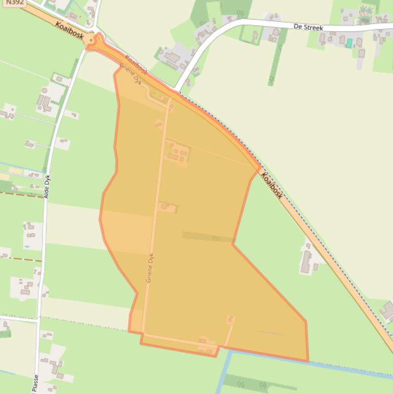 Kaart van postcodegebied 8407AA.