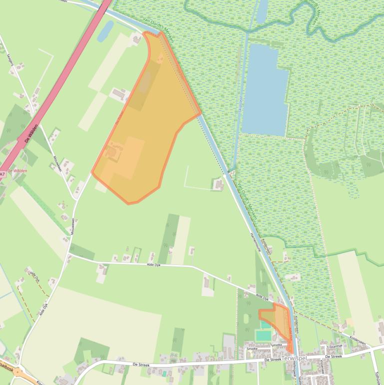 Kaart van postcodegebied 8407AB.