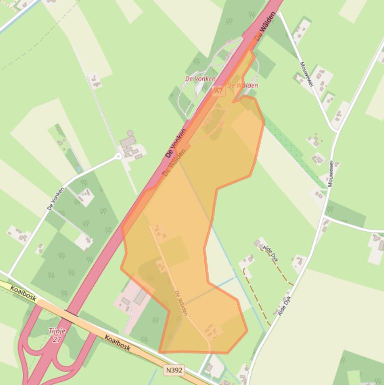 Kaart van postcodegebied 8407EB.