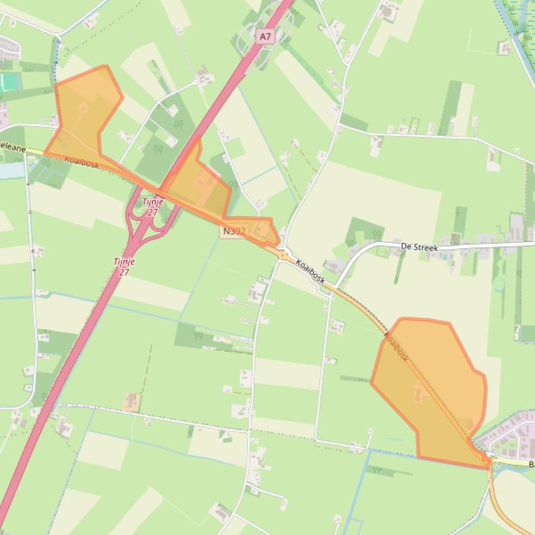 Kaart van postcodegebied 8407ED.