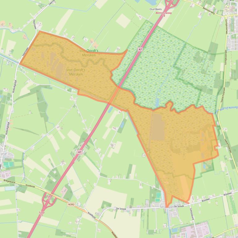 Kaart van postcodegebied 8407EN.