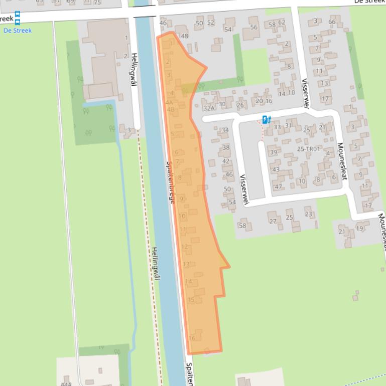 Kaart van postcodegebied 8407EP.