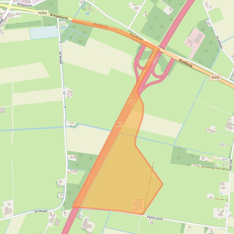 Kaart van postcodegebied 8407GG.