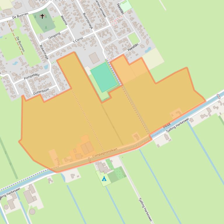 Kaart van postcodegebied 8408CC.