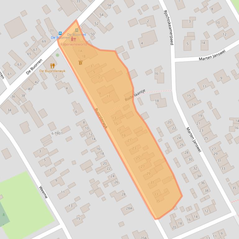 Kaart van postcodegebied 8408HZ.