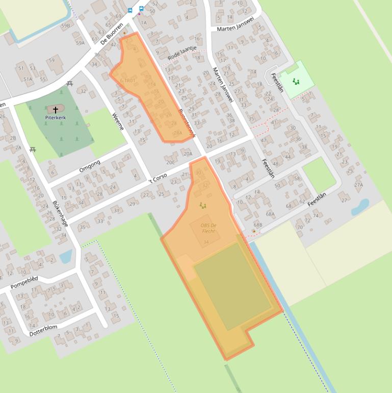 Kaart van postcodegebied 8408JA.