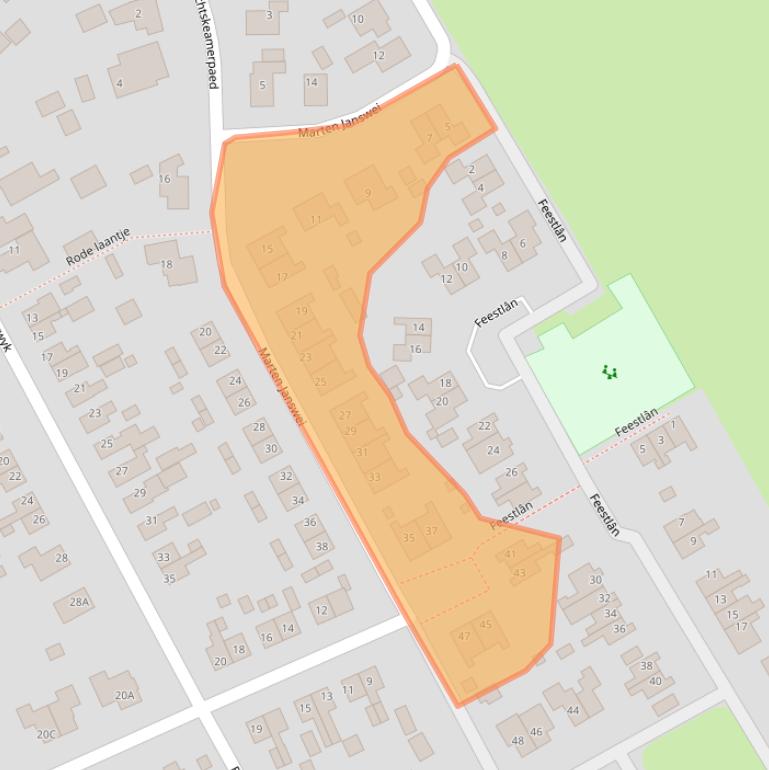 Kaart van postcodegebied 8408JB.