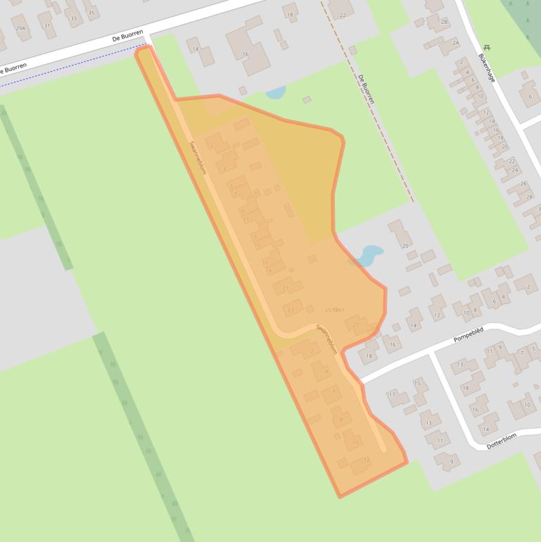 Kaart van postcodegebied 8408KA.