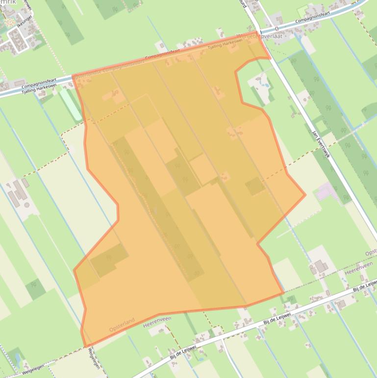 Kaart van postcodegebied 8409CN.