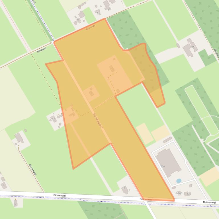 Kaart van postcodegebied 8409JM.