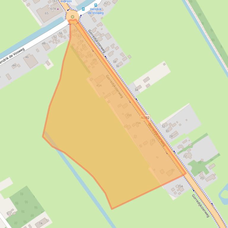 Kaart van postcodegebied 8411KB.