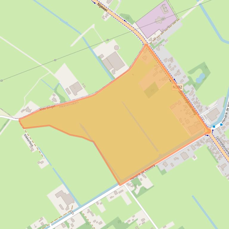 Kaart van postcodegebied 8411KC.