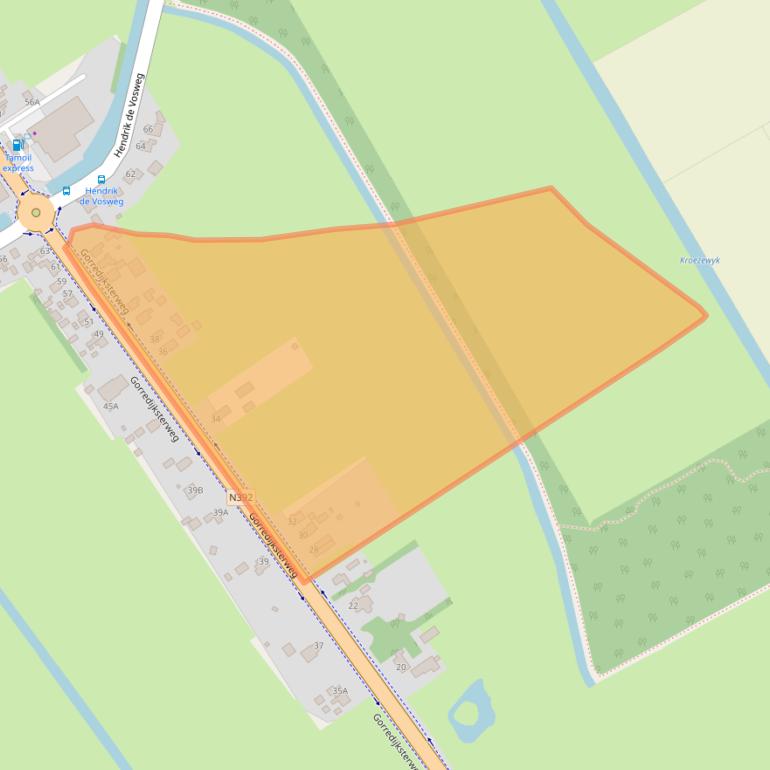 Kaart van postcodegebied 8411KE.