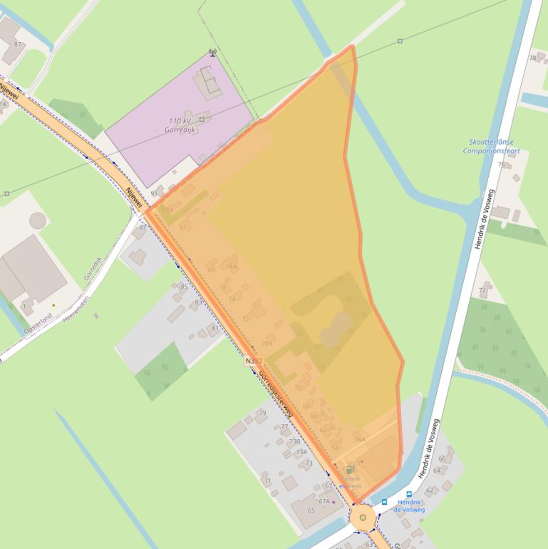 Kaart van postcodegebied 8411KG.