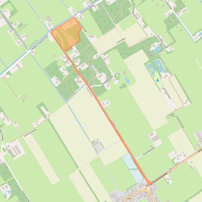 Kaart van postcodegebied 8411KJ.