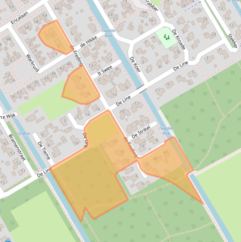 Kaart van postcodegebied 8411RH.