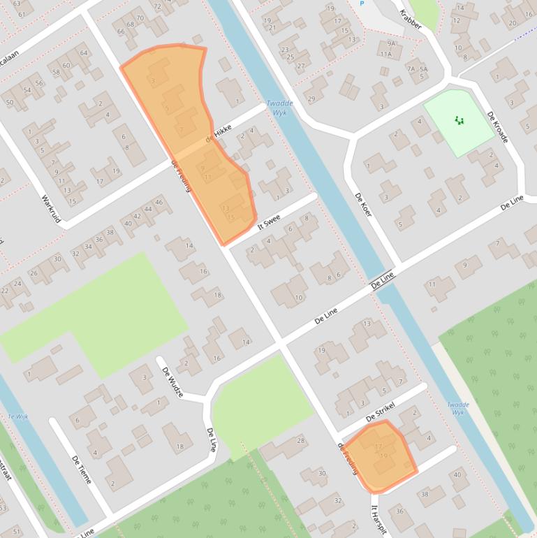 Kaart van postcodegebied 8411RJ.