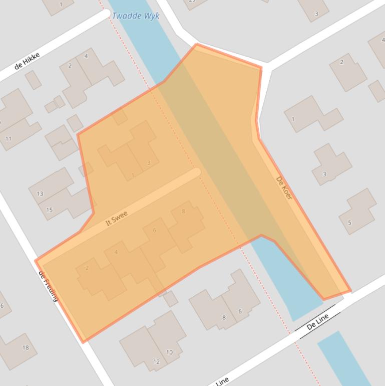 Kaart van postcodegebied 8411RL.