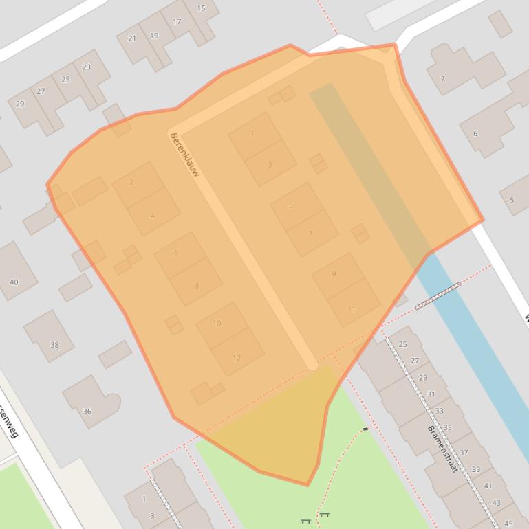 Kaart van postcodegebied 8411RP.