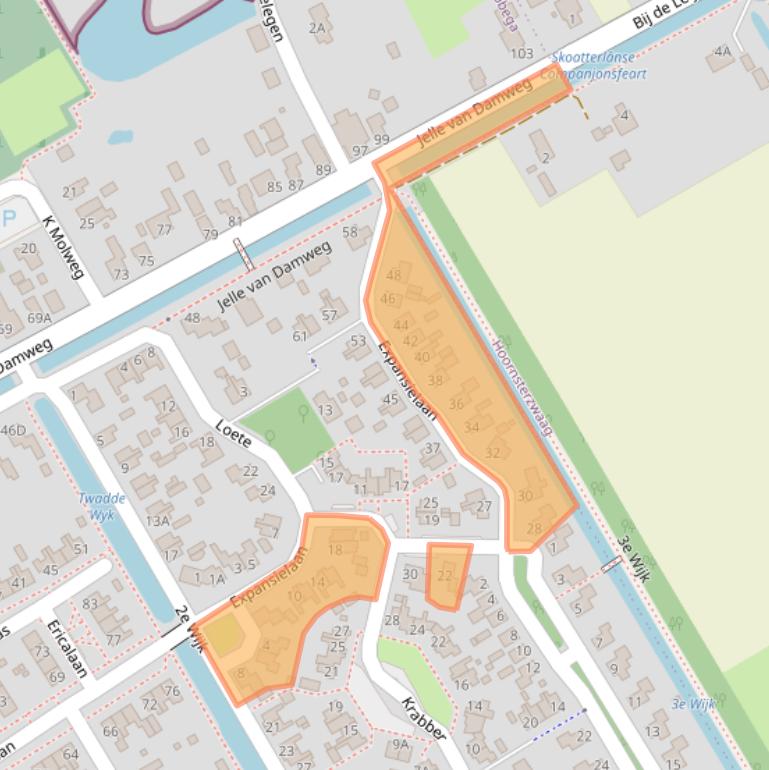 Kaart van postcodegebied 8411TB.