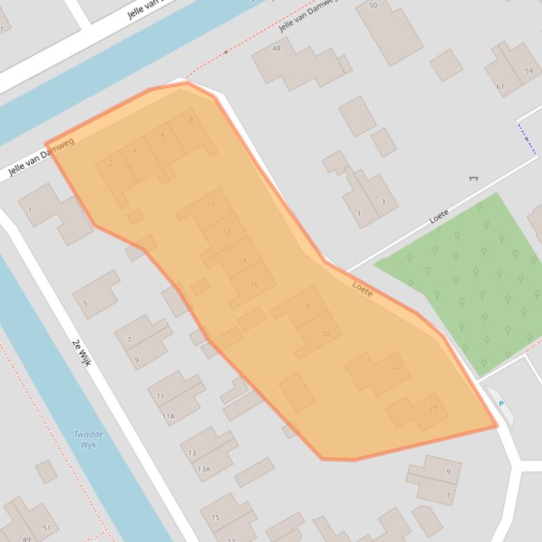 Kaart van postcodegebied 8411TC.