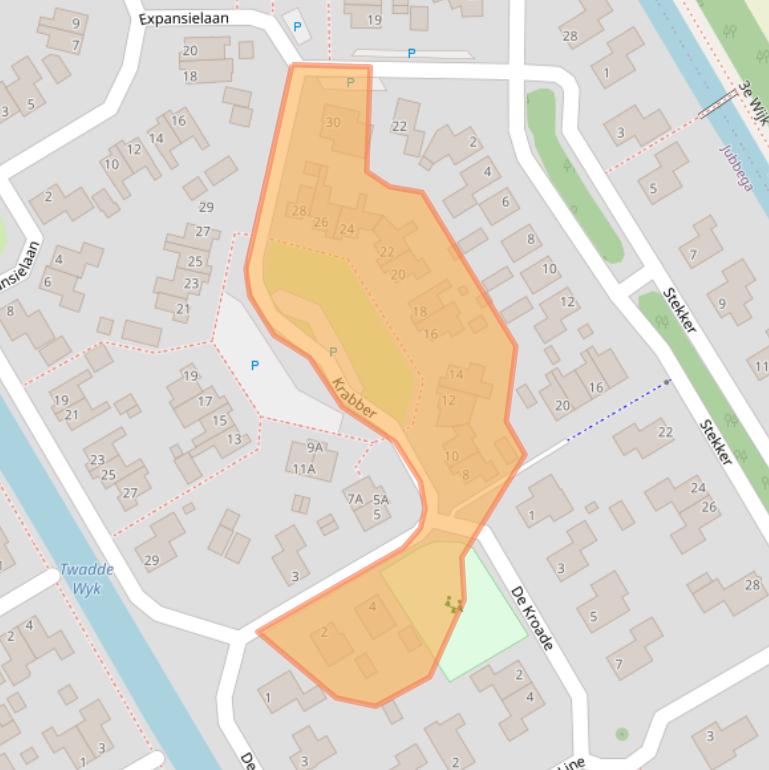 Kaart van postcodegebied 8411TG.