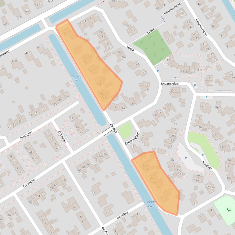 Kaart van postcodegebied 8411TK.