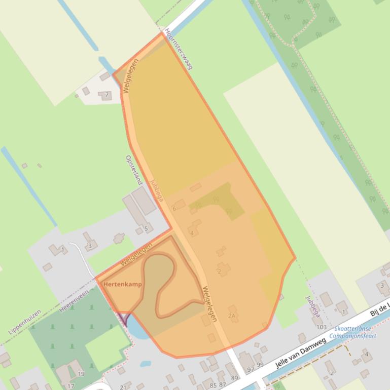 Kaart van postcodegebied 8411TN.