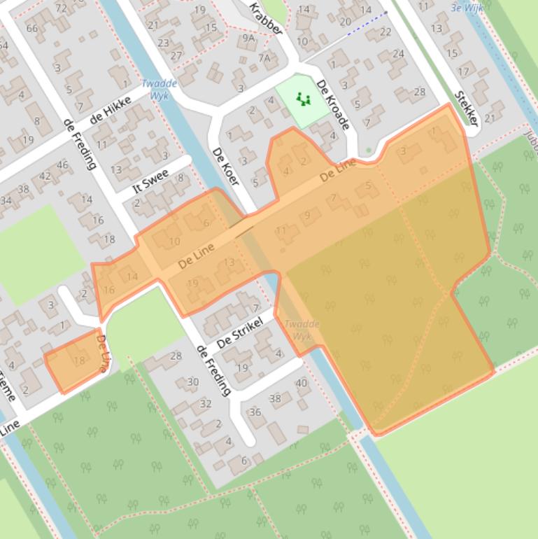 Kaart van postcodegebied 8411TV.