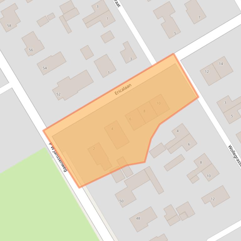 Kaart van postcodegebied 8411VJ.