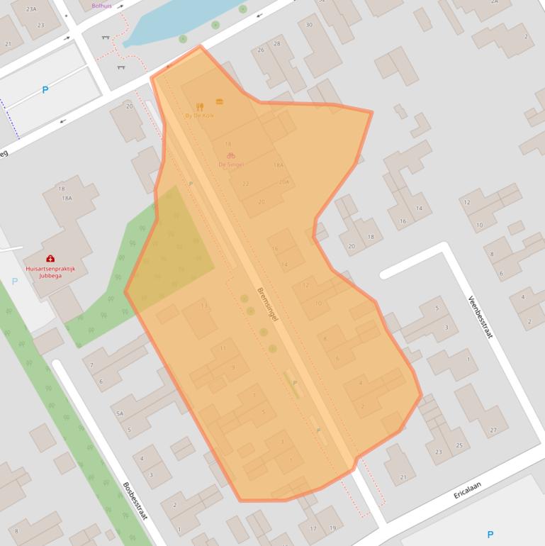 Kaart van postcodegebied 8411VX.