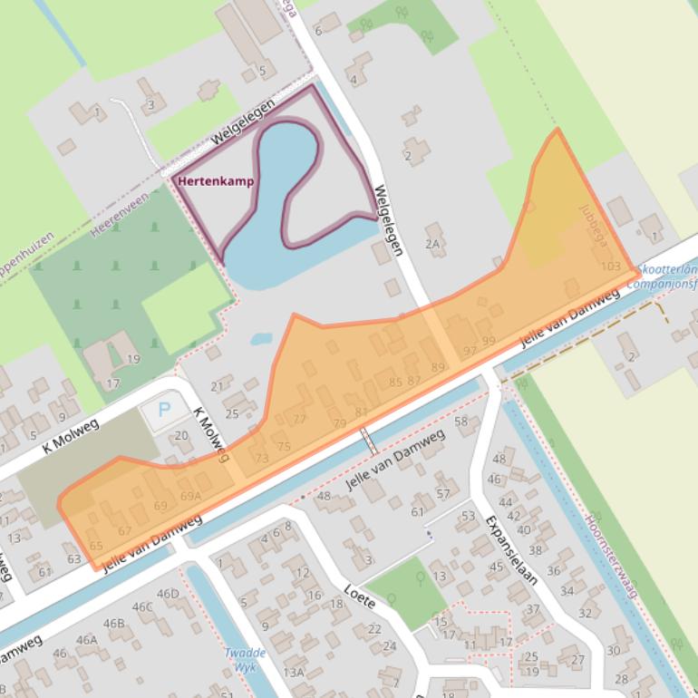 Kaart van postcodegebied 8411XC.