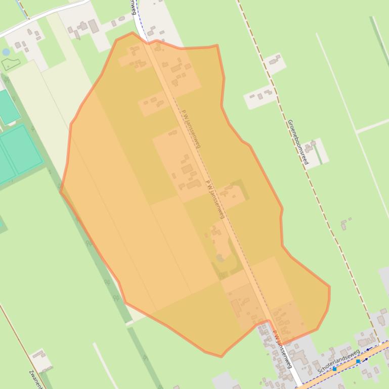 Kaart van postcodegebied 8411XR.