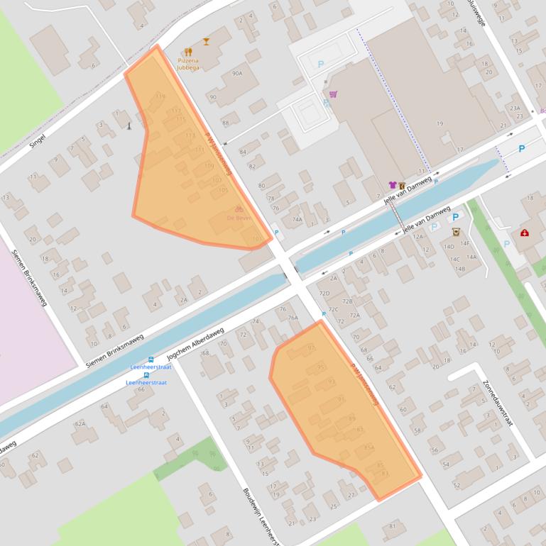 Kaart van postcodegebied 8411XT.