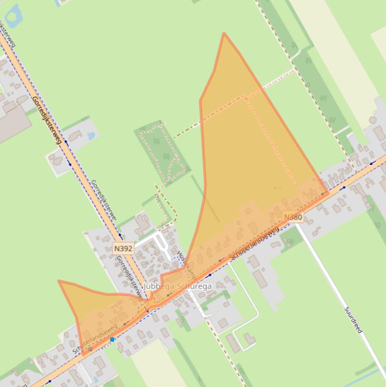 Kaart van postcodegebied 8411XX.