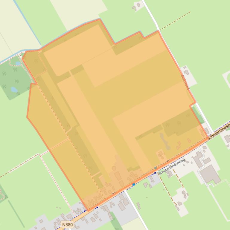 Kaart van postcodegebied 8411XZ.