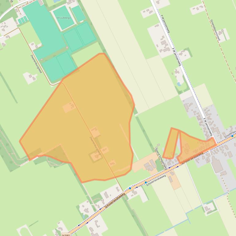 Kaart van postcodegebied 8411ZB.