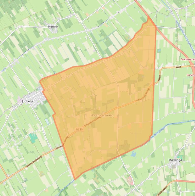 Kaart van postcodegebied 8412.