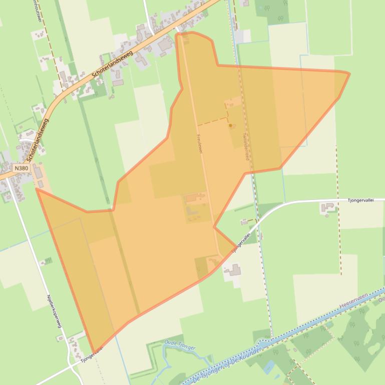 Kaart van postcodegebied 8412CD.