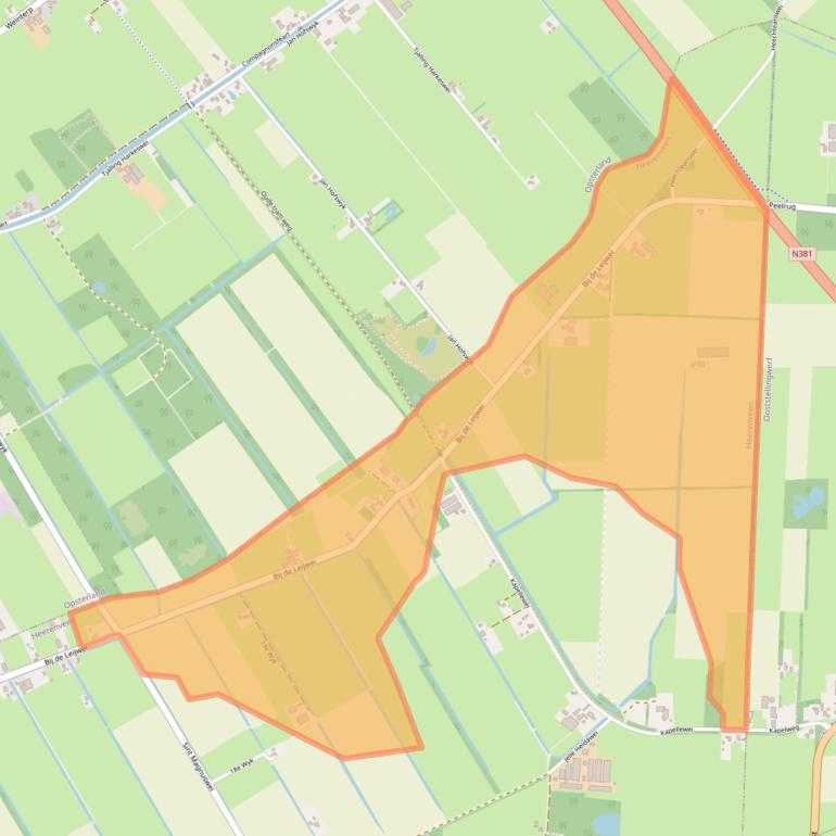 Kaart van postcodegebied 8412SL.