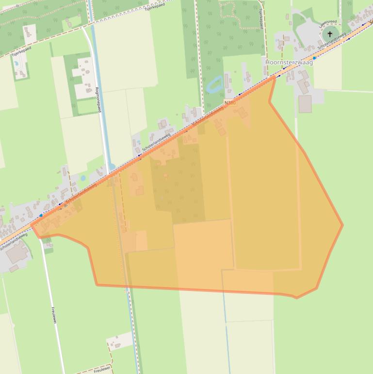 Kaart van postcodegebied 8412TA.