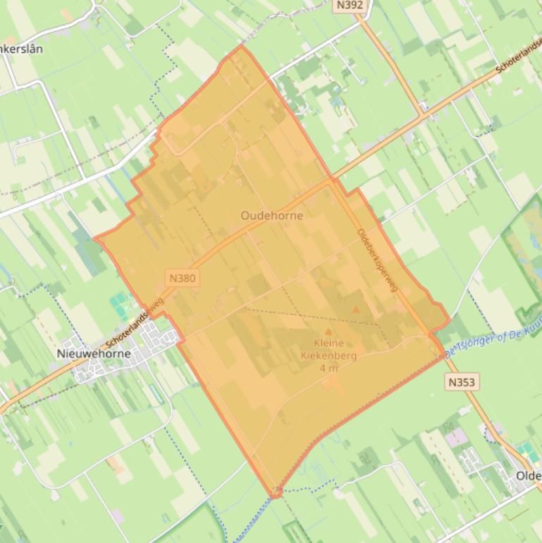 Kaartafbeelding, ingezoomd op postcodegebied 8413.