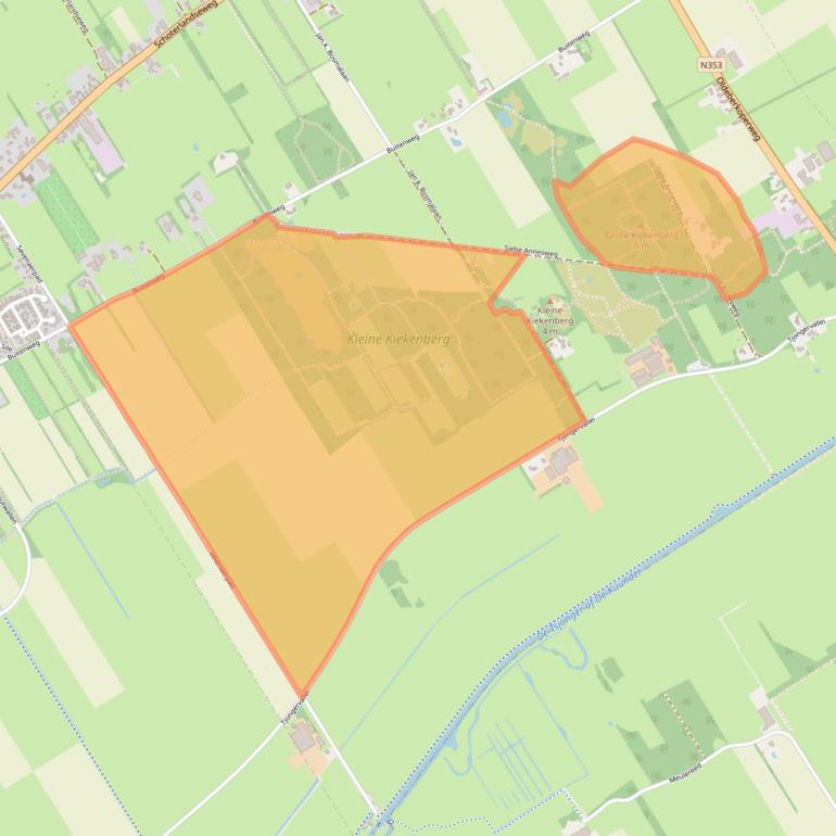 Kaart van postcodegebied 8413CT.