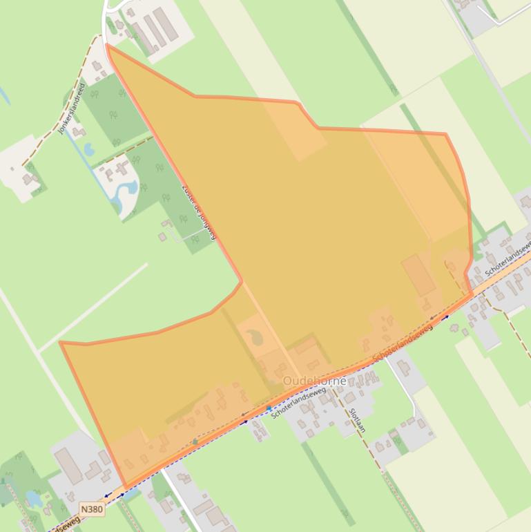 Kaart van postcodegebied 8413NJ.