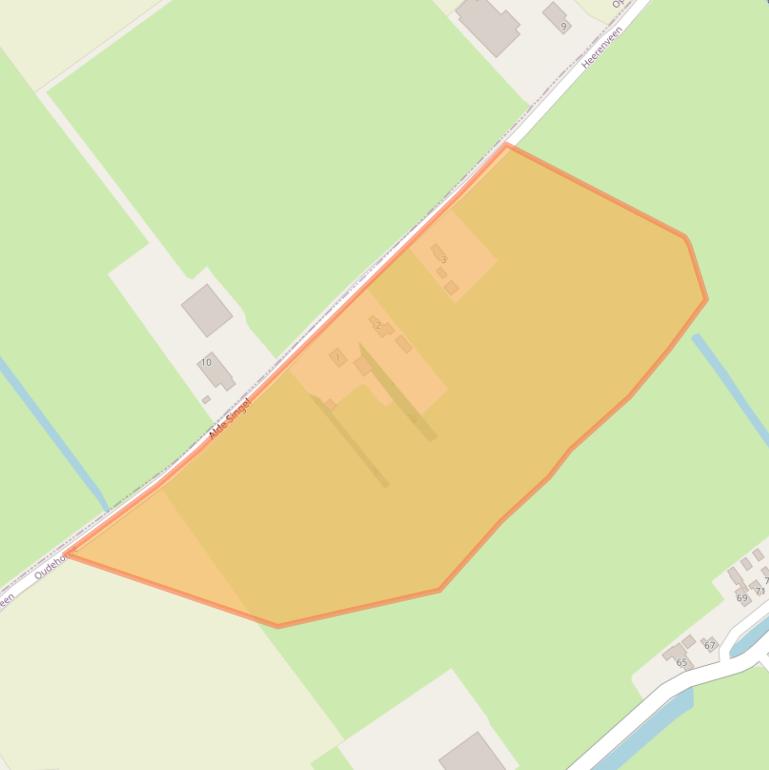 Kaart van postcodegebied 8413NT.