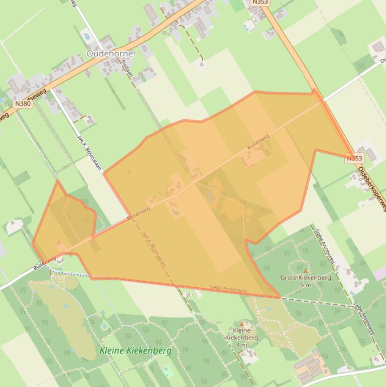 Kaart van postcodegebied 8413NX.